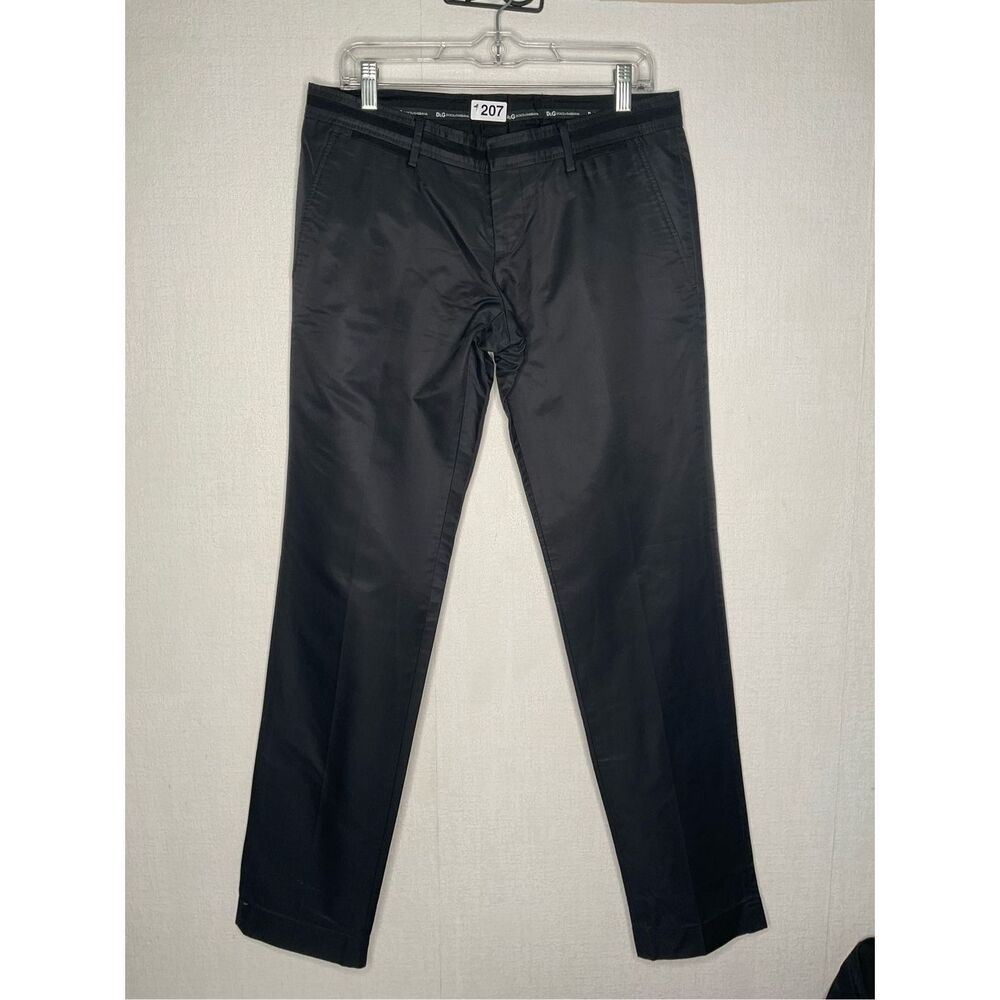 DOLCE & GABBANA Pants Black Cotton Stretch Skinny Trouser size 46